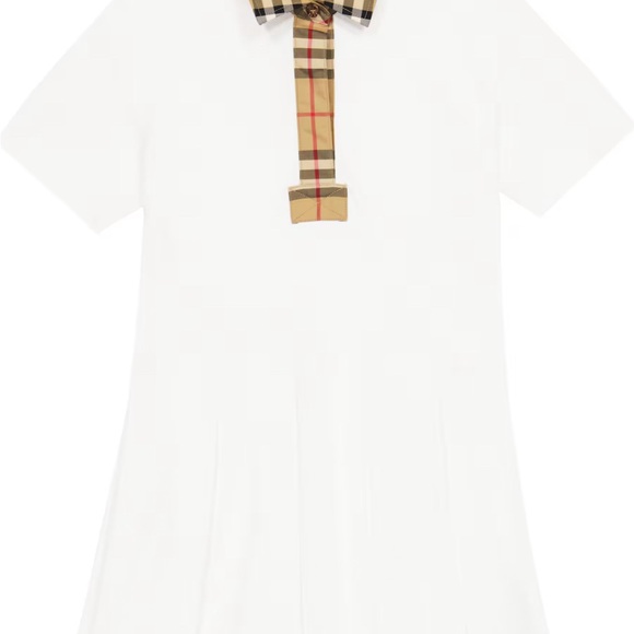 BURBERRY KIDS Vintage Check Cotton Polo Dress